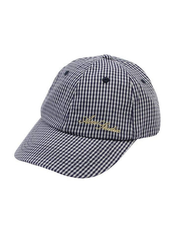 Check Baseball Ball Cap Navy - ACNE STUDIOS - BALAAN 1