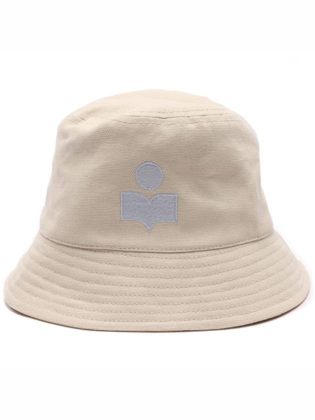 Haley Embroidered Logo Bucket Hat Ivory - ISABEL MARANT - BALAAN 3