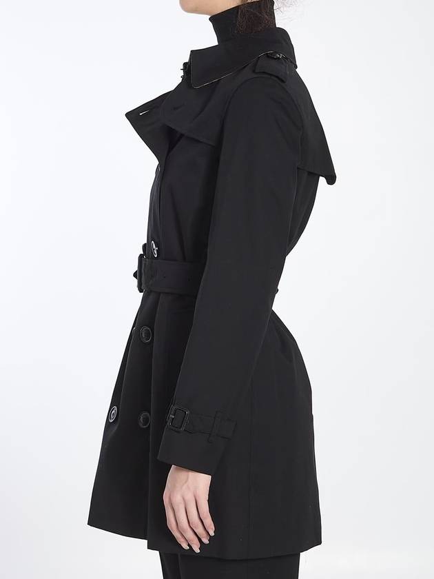 Kensington Cotton Trench Coat Black - BURBERRY - BALAAN 4