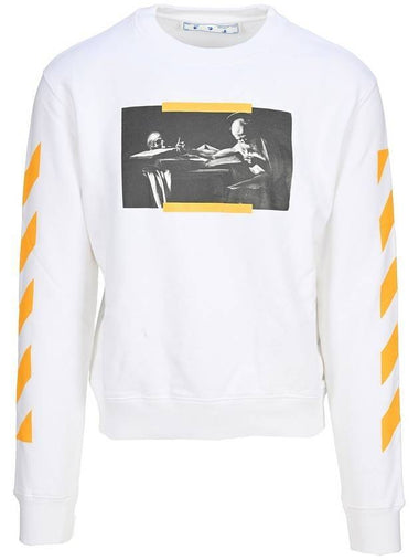 Men's Caravaggio Painting Sweatshirt White - OFF WHITE - BALAAN 1