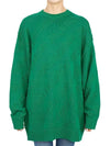 cotton jacquard logo knit green - BALENCIAGA - BALAAN.