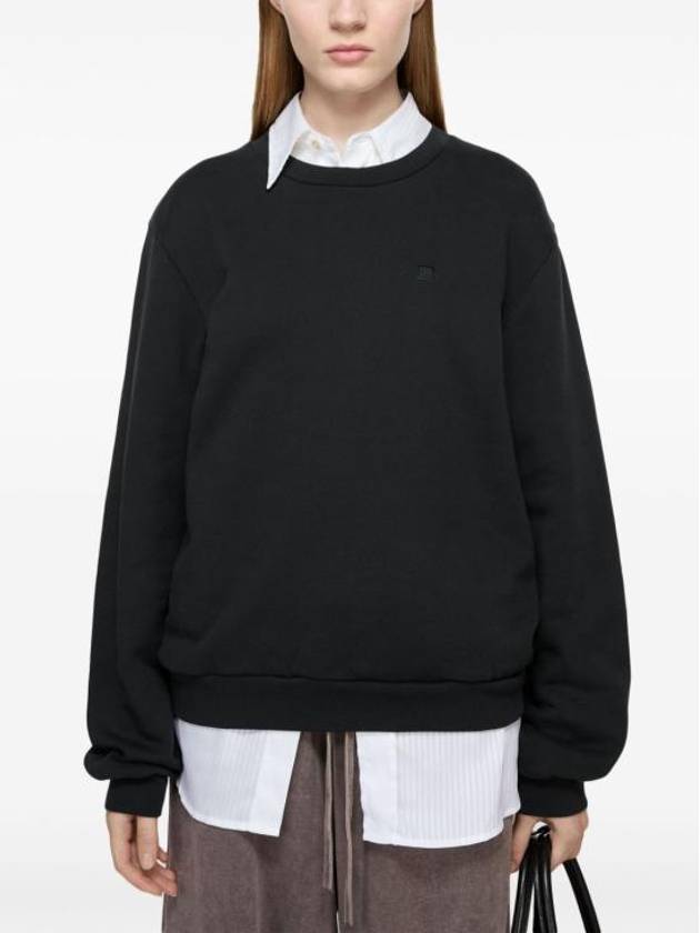 Logo Cotton Sweatshirt Black - ACNE STUDIOS - BALAAN 7