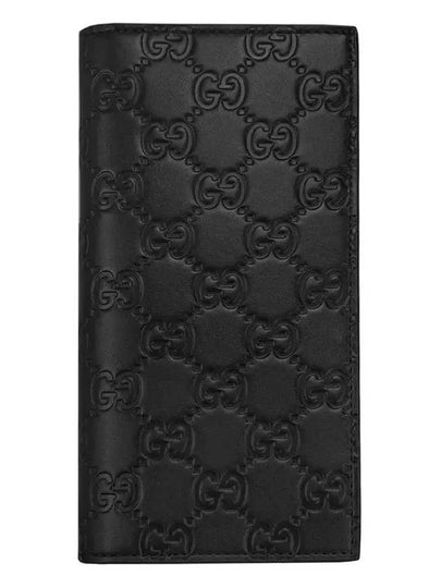 Signature GG Ssima Leather Long Wallet Black - GUCCI - BALAAN 2