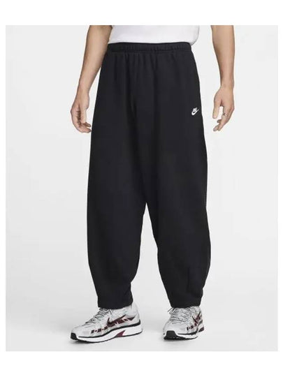 Club Fleece Oversized French Terry Pants M Black White HJ1823 010 - NIKE - BALAAN 2