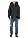 Men's Ballistic Bomber Jacket Black Fox Fur Navy - MOOSE KNUCKLES - BALAAN 3