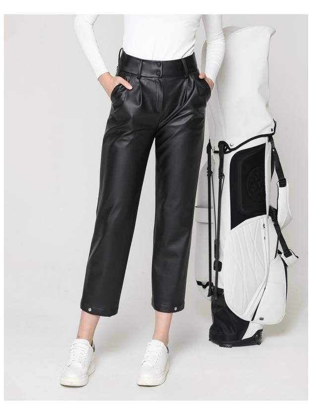 Women s leather line casual jogger pants HD3WPT005 - HOLIC&PLAY - BALAAN 3