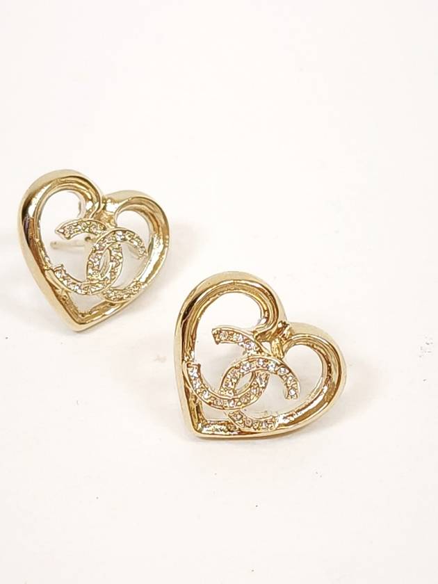 Heart CC Earrings Gold - CHANEL - BALAAN 2