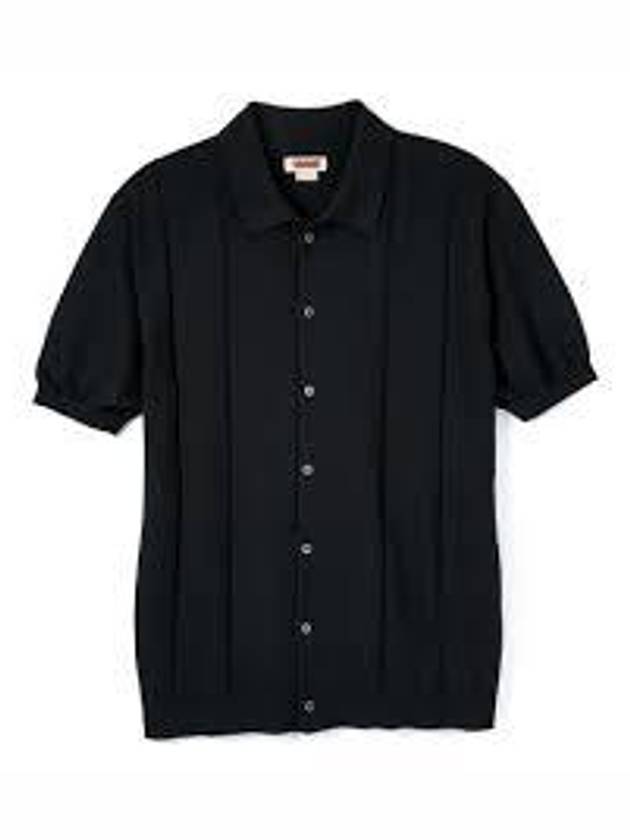 23 Horatio Knit Short Sleeve Polo Shirt Black - BARACUTA - BALAAN 2