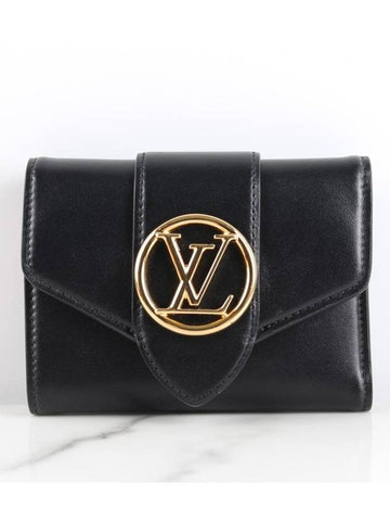 Pont Neuf Compact Wallet Black - LOUIS VUITTON - BALAAN 1