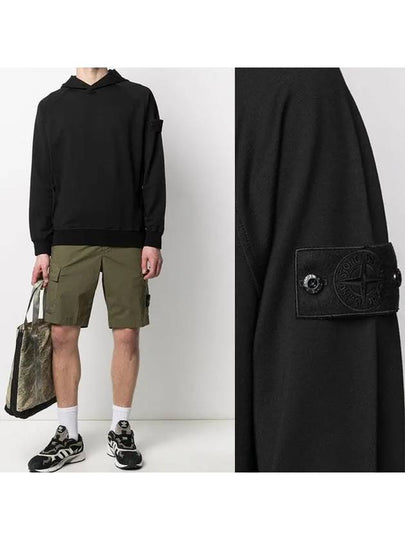 Ghost Piece Raglan Hoodie Black - STONE ISLAND - BALAAN 2