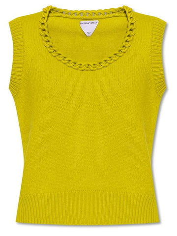 chain crochet trim knit sleeveless - BOTTEGA VENETA - BALAAN 1