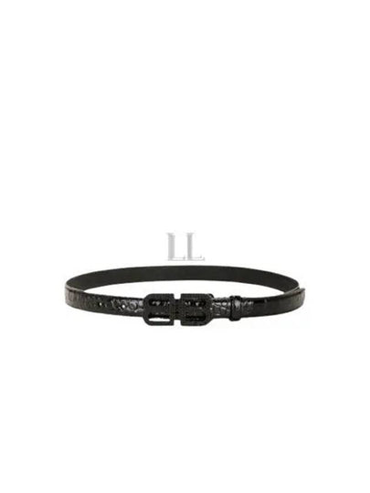 BB Hourglass Leather Belt Black - BALENCIAGA - BALAAN 2