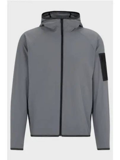 Stretch Water Repellent Hooded Jacket Grey - HUGO BOSS - BALAAN 2