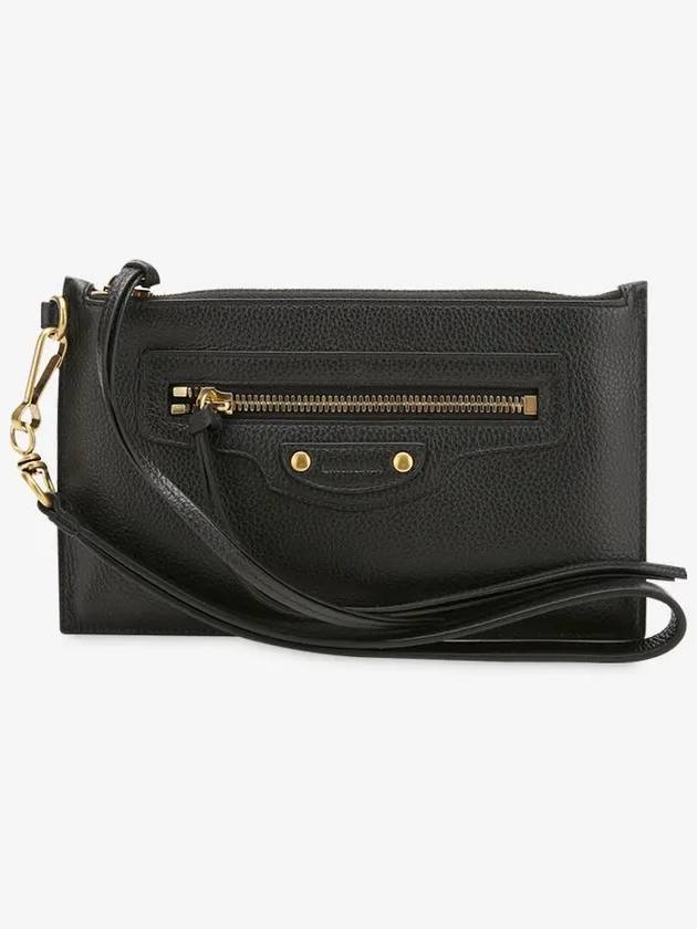 Neo Classic Grained Calfskin Clutch Bag Black - BALENCIAGA - BALAAN 3