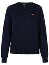 Victoria Embroidery Logo Sweatshirt Navy - A.P.C. - BALAAN 1