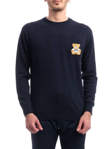 T99 Bear Patch Men Sweater A0902 2001 - MOSCHINO - BALAAN 1