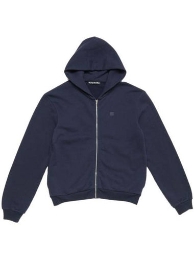 Cotton Zip-Up Hoodie Navy - ACNE STUDIOS - BALAAN 1