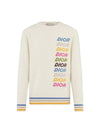 Logo Intarsia Wool Cashmere Knit Top White - DIOR - BALAAN 1