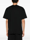 Brushed Logo Cotton Short Sleeve T-Shirt Black - MSGM - BALAAN 4