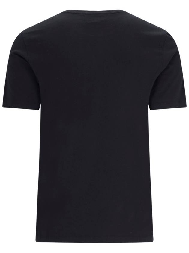 Chillax Fox Patch Regular Short Sleeve T-Shirt Black - MAISON KITSUNE - BALAAN 3