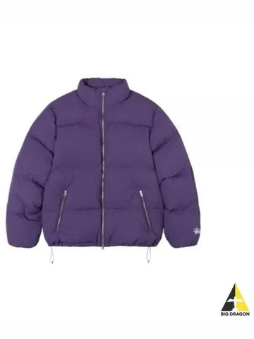 115711 Purple logo padded jacket - STUSSY - BALAAN 1