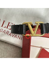 Women s V Logo Leather Bracelet Black XW2J0C44ZXL - VALENTINO - BALAAN 4