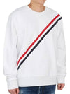 4 Bar Stripe Sweatshirt White - THOM BROWNE - BALAAN.