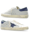 Blue Superstar Low Top Sneakers Light Silver - GOLDEN GOOSE - BALAAN 2