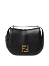 C'Mon Medium Leather Shoulder Bag Black - FENDI - BALAAN 2