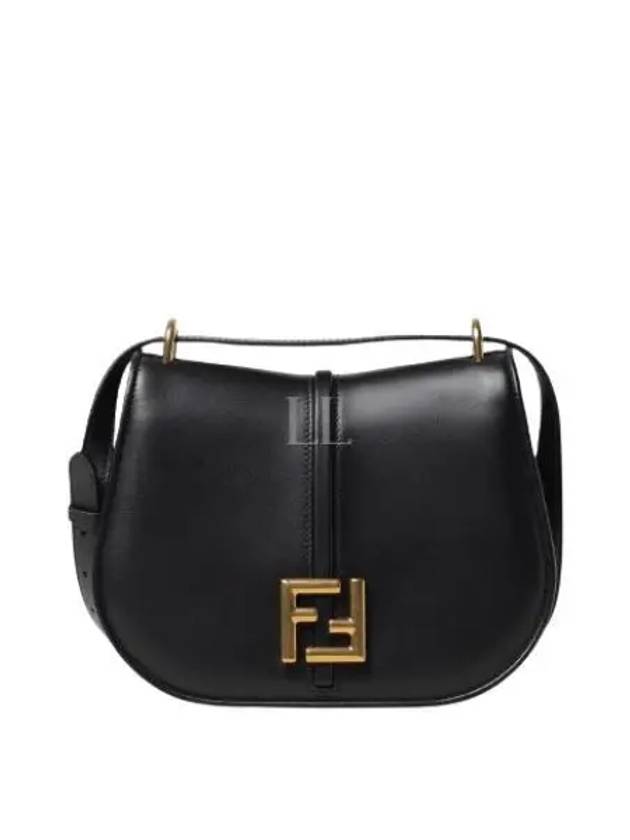 C'Mon Medium Leather Shoulder Bag Black - FENDI - BALAAN 2