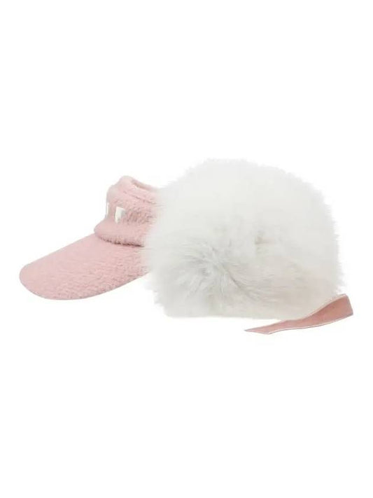 Real Fox Fur Visor OF8613LBPINK - ONOFF - BALAAN 2