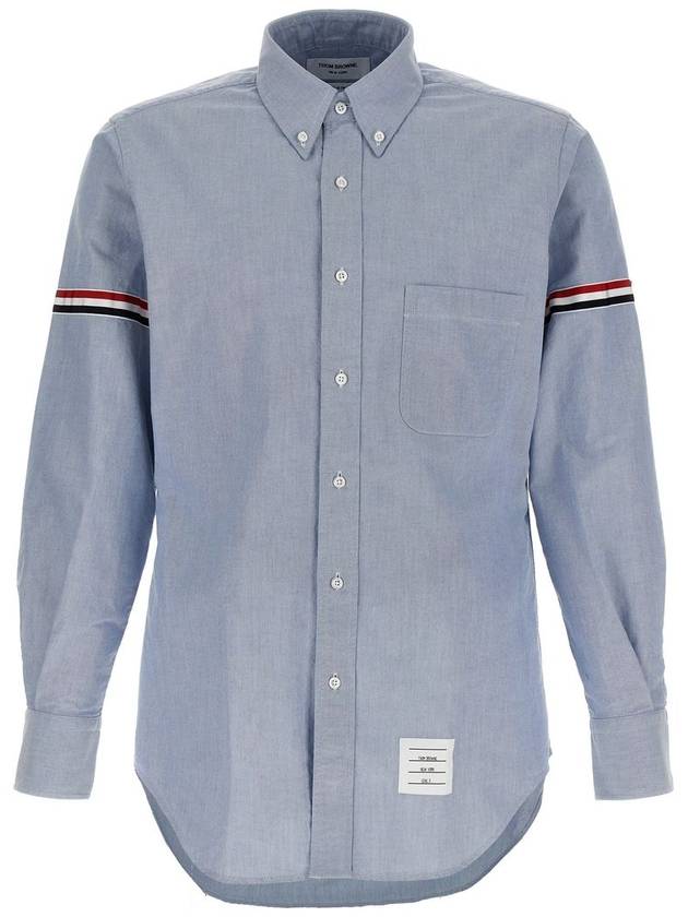 Armband Oxford Long Sleeve Shirt Light Blue - THOM BROWNE - BALAAN 2