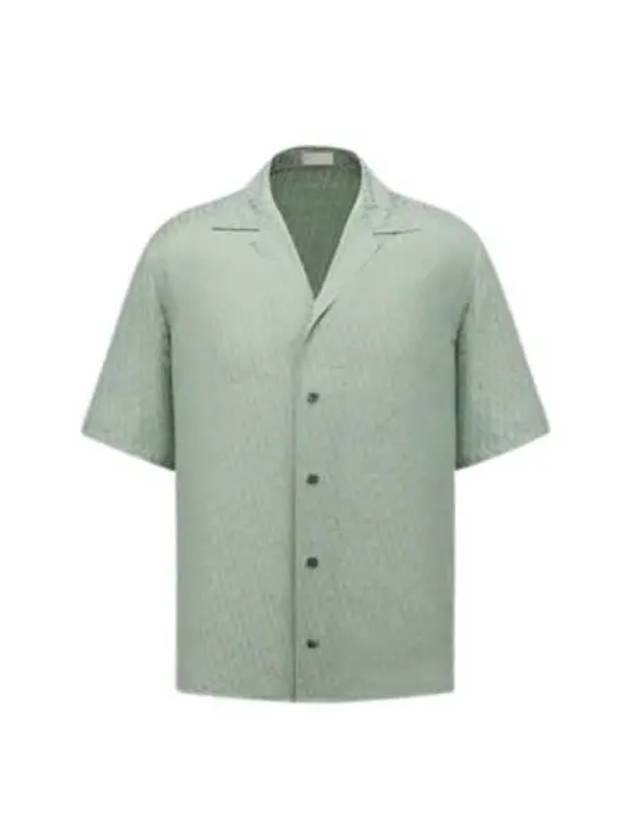 Oblique Short Sleeve Shirt Green - DIOR - BALAAN 2