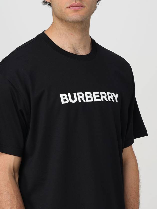 Logo Print Cotton Short Sleeve T-Shirt Black - BURBERRY - BALAAN 6