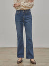 RYUL+WAI: Denim Stretch Semi Bootcut Pants Indigo - RYUL+WAI: - BALAAN 2