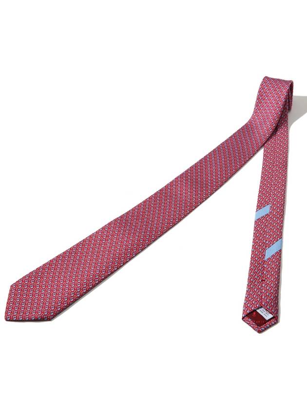 Gancini Pattern 35 0979 04 773950 Silk Tie - SALVATORE FERRAGAMO - BALAAN 2