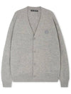 Keve Face Wool V-neck Cardigan Grey - ACNE STUDIOS - BALAAN 2