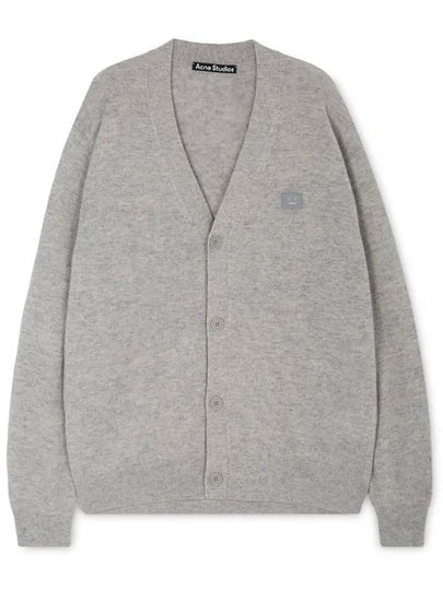 Keve Face Wool V-neck Cardigan Grey - ACNE STUDIOS - BALAAN 2