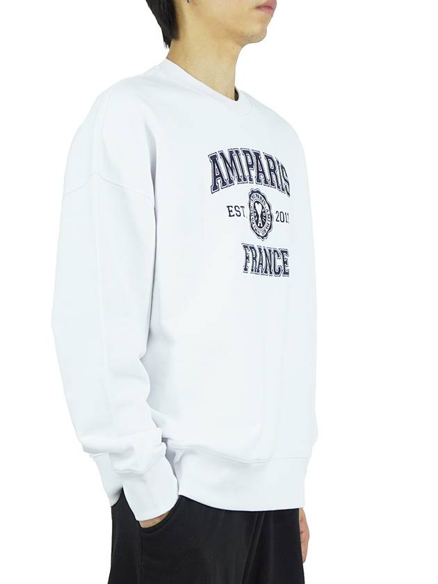 Logo Print Sweatshirt White - AMI - BALAAN 3