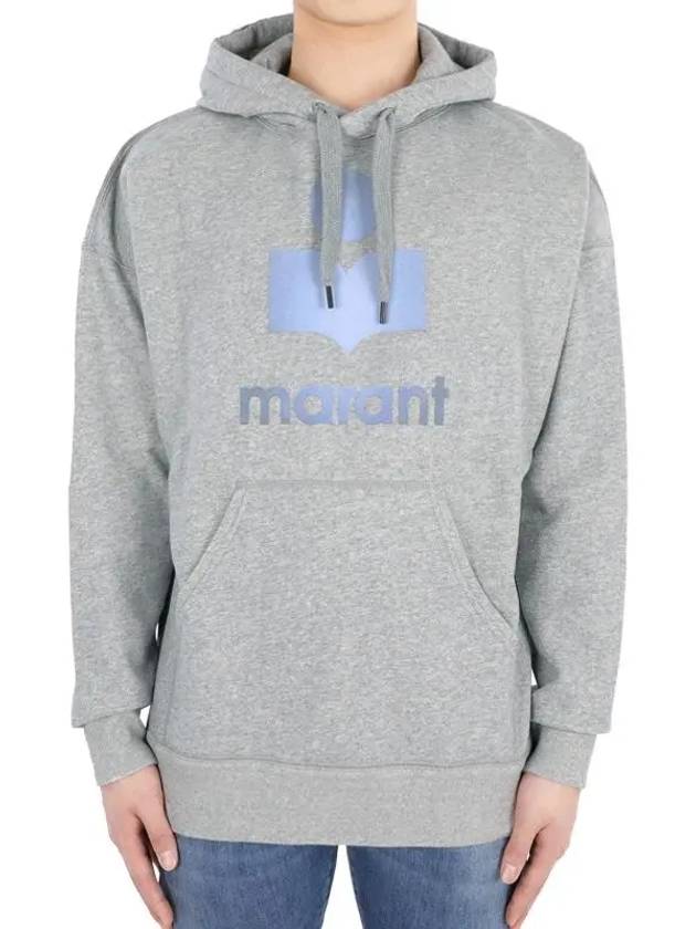 Miley Logo Print Hoodie Grey - ISABEL MARANT - BALAAN 3