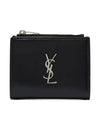 Monogram Half Wallet Black - SAINT LAURENT - BALAAN 2