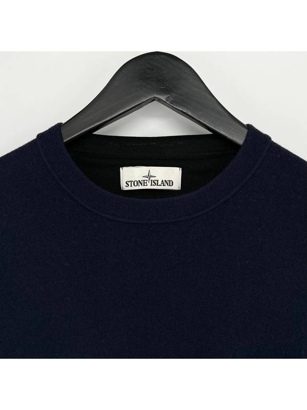 Logo wappen knit navy L size - STONE ISLAND - BALAAN 4