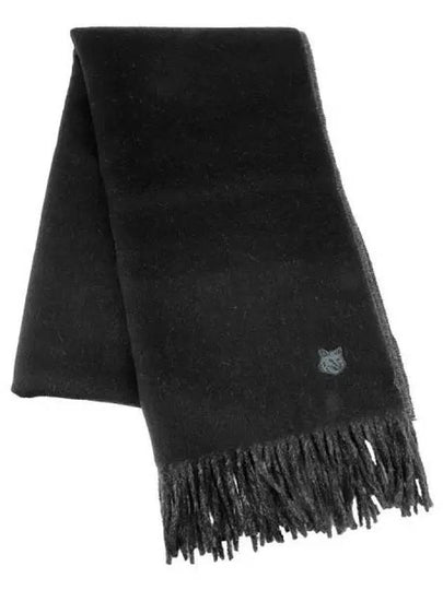 Bold Fox Head Patch Muffler Black Charcoal - MAISON KITSUNE - BALAAN 2