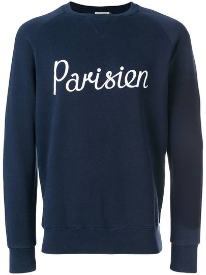 Parisien Logo Sweatshirt Navy - MAISON KITSUNE - BALAAN 2