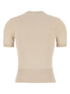 Logo Intarsia Short Sleeve Knit Top Beige - PATOU - BALAAN 3