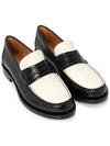 Signature Logo Loafers Black White - SALVATORE FERRAGAMO - BALAAN 4