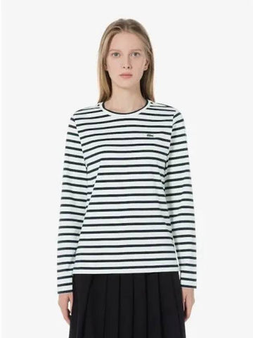 Women s Striped Long Sleeve T Shirt TF821E 54N HD Domestic Product GQ2N24073051795 - LACOSTE - BALAAN 1