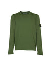 Compass Badge Ribbed Cotton Knit Top Dark Green - STONE ISLAND - BALAAN 1