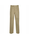 Men's Gabardine Cotton Straight Pants Beige - MAISON MARGIELA - BALAAN 1