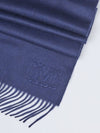 WSDALI 100% cashmere M logo muffler jibling 038 midnight blue - MAX MARA - BALAAN 3